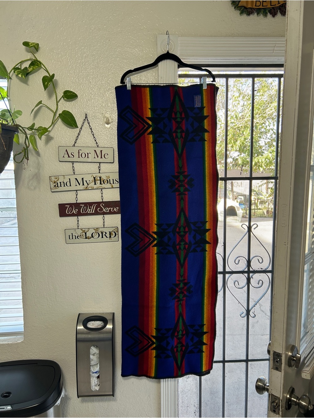 Vintage Pendleton Beaver State Colorful Aztec - Pattern Blanket / Shawl